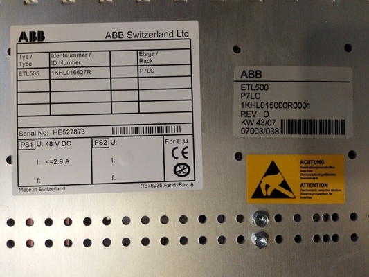 Pezzi di ricambio 1KHL015000R0001 dello SpA del telaio del sistema di controllo di P7LC ABB