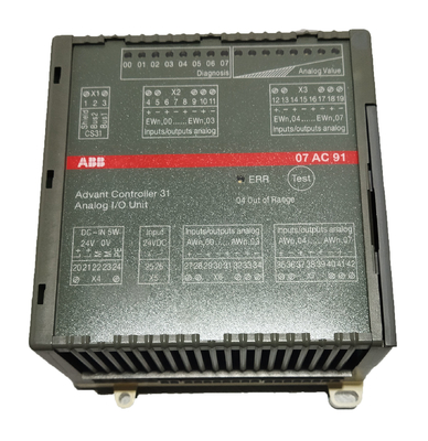 07AC91 GJR5252300R0101 ABB AC31 Modulo di I/O analogo 8AC 24VDC AC U/I 12bit+Sign