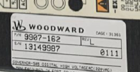 Woodward 9907-162 220 Vac ingresso di potenza Digital Governor Turbine Control +24 Vdc a 1 A