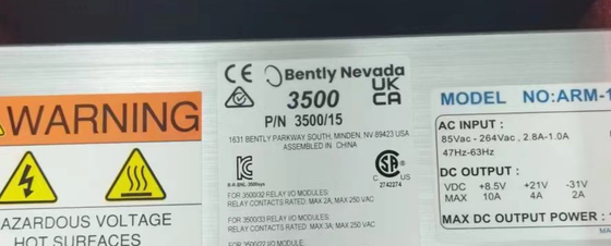 Bently Nevada 3500/15 106M1079-01 Fornitore di alimentazione Modulo di alimentazione universale AC