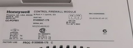 CC-PCF901 Honeywell 9 Port FTE Control Firewall Modulo Nuovo in magazzino