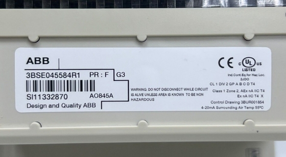 ABB AO845A 3BSE045584R1 Modulo di uscita analogica S/R HART Modulo a 8 canali