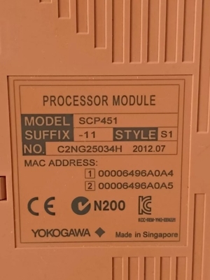 SCP451-11 YOKOGAWA Modulo di ingresso digitale Modulo di isolamento a 16 canali Modulo di processore ProSafe a corrente continua a 24 V