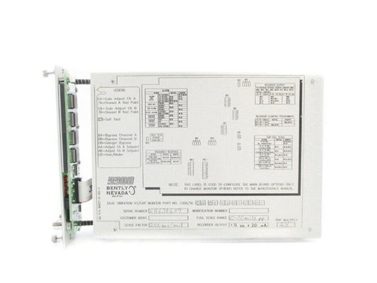 3300/16 piegato di monitor doppio di vibrazione di serie XY/GAP di Nevada Parts System 3300